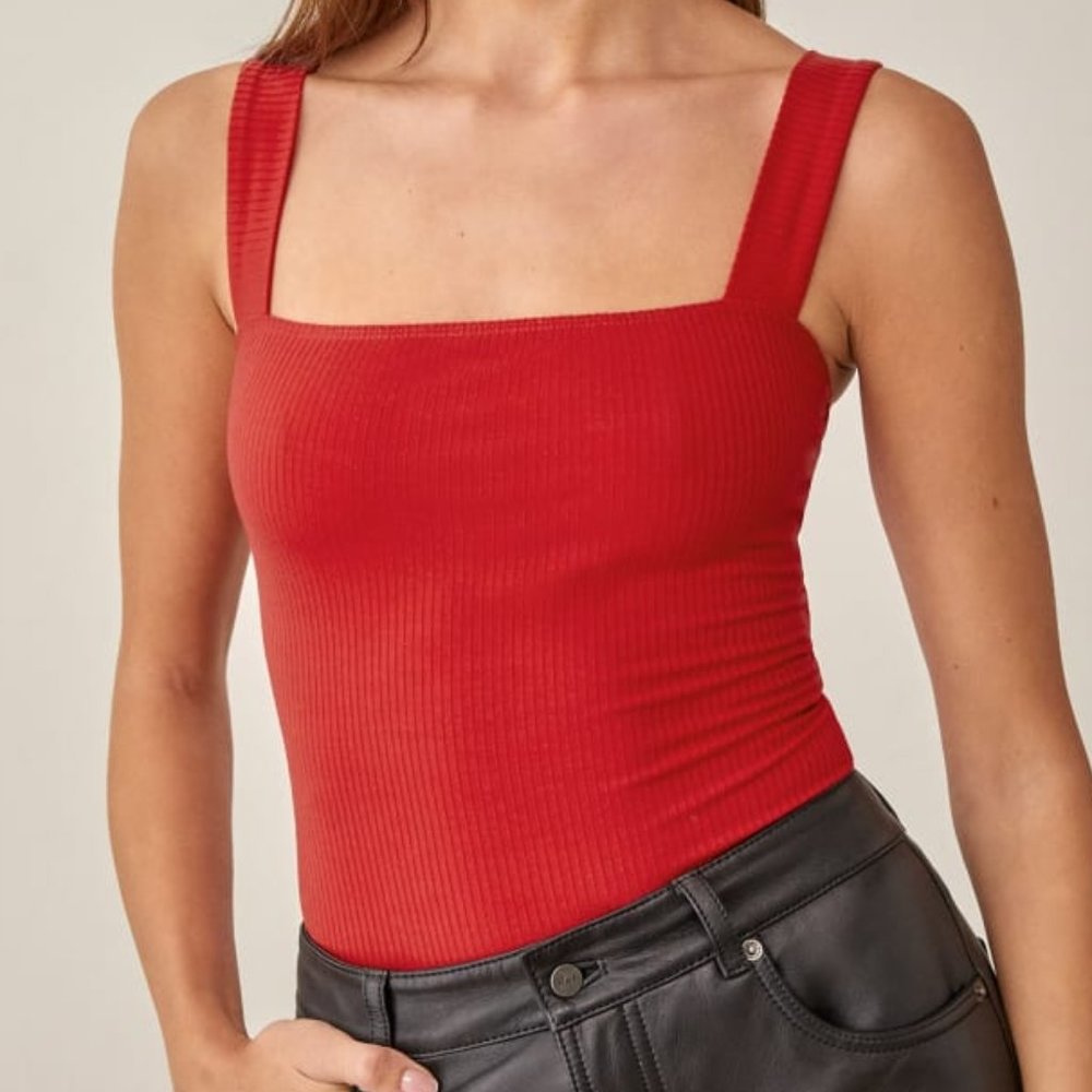Reformation Knit Tank - Small - Red